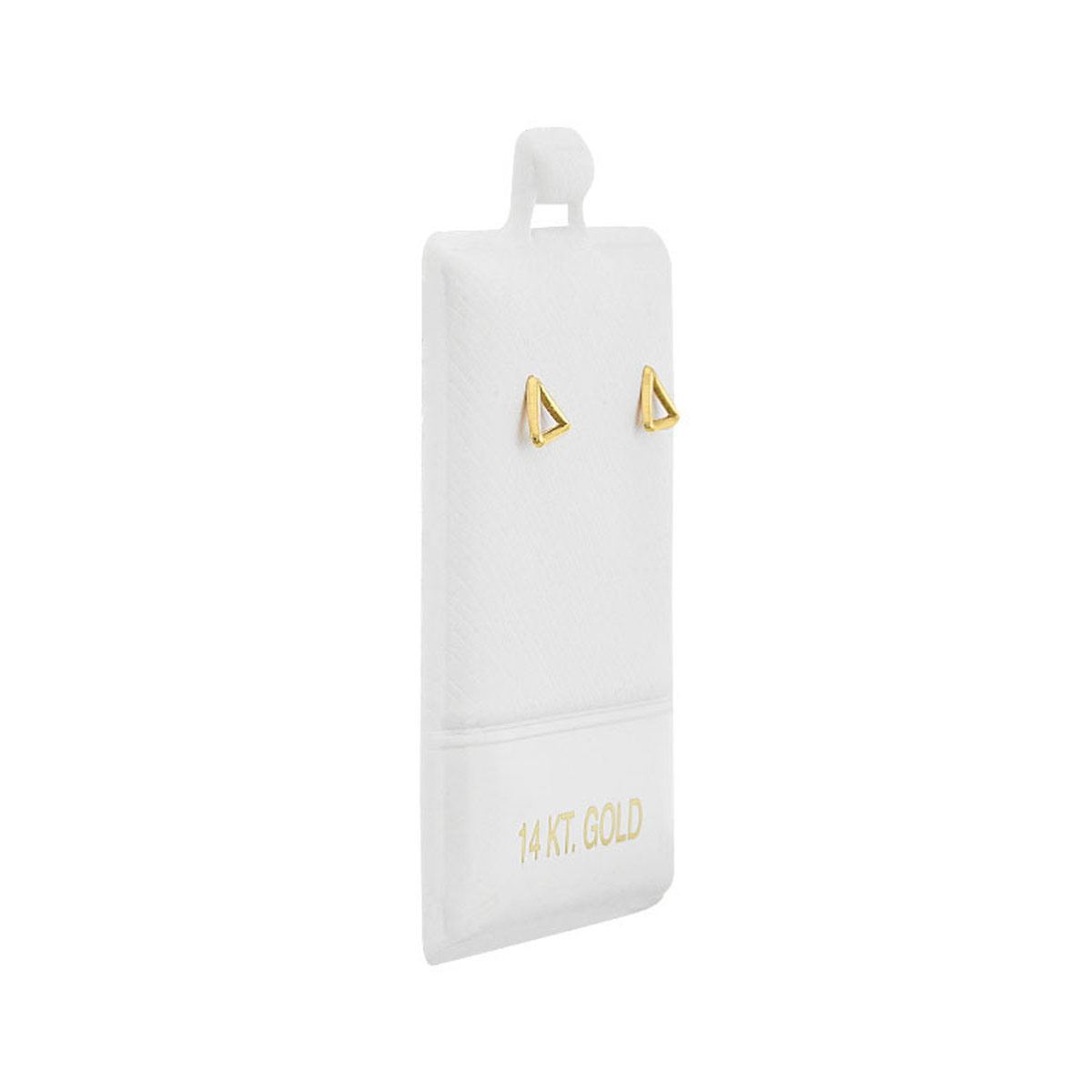Aretes Silueta triángulo de oro de 14 k
