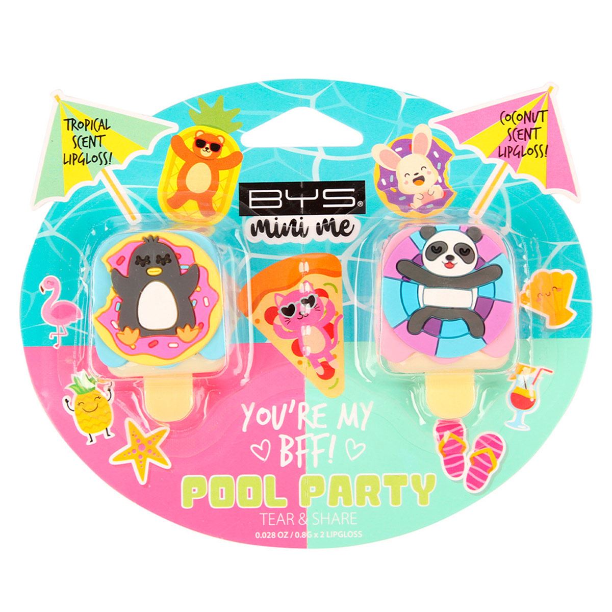 Gloss para Labios 2 piezas Pool Party BM014 BYS MINI ME
