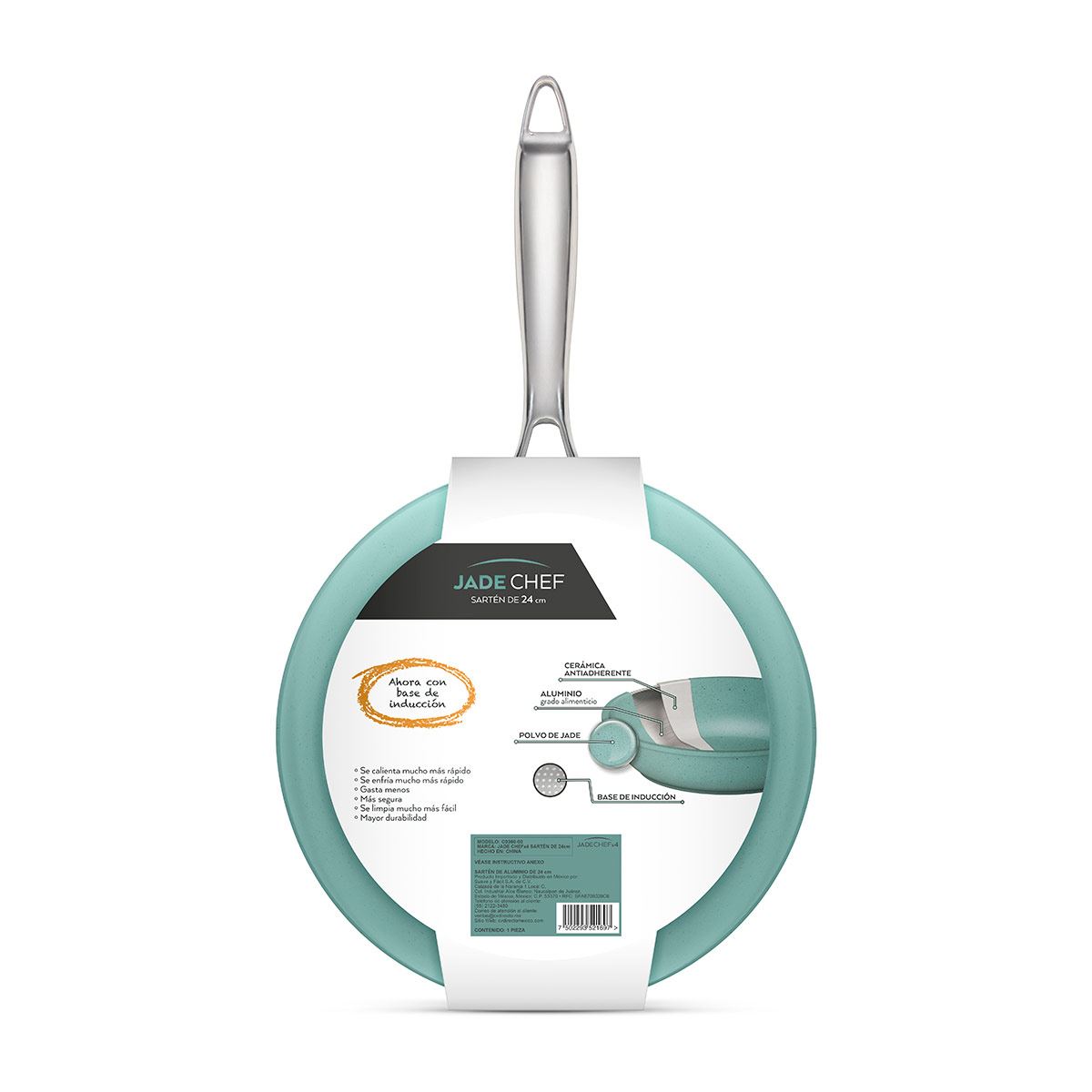 Jade Cook - Sartén 24 cm antiadherente nueva generación