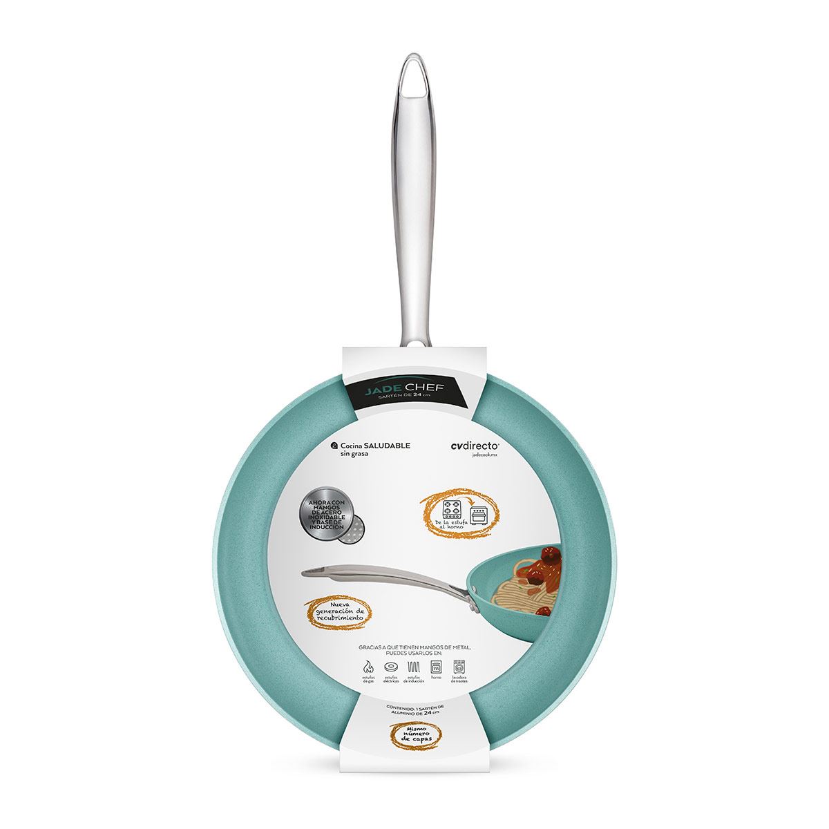 Jade Cook - Sartén 24 cm antiadherente nueva generación