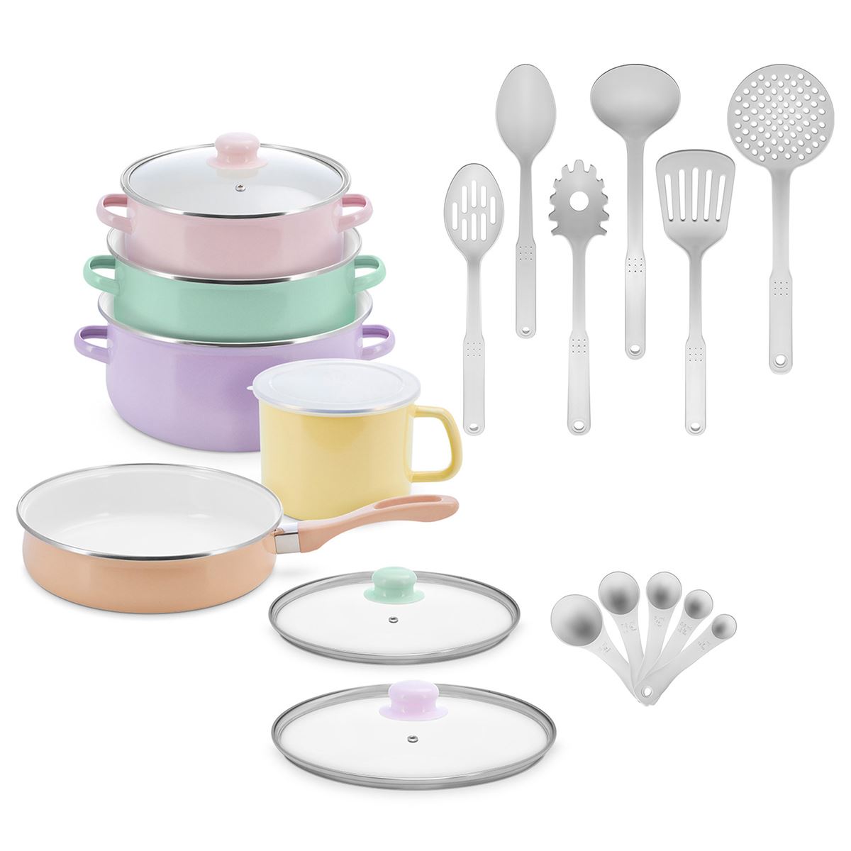 Batería de Cocina Sofía Colors 20pzs