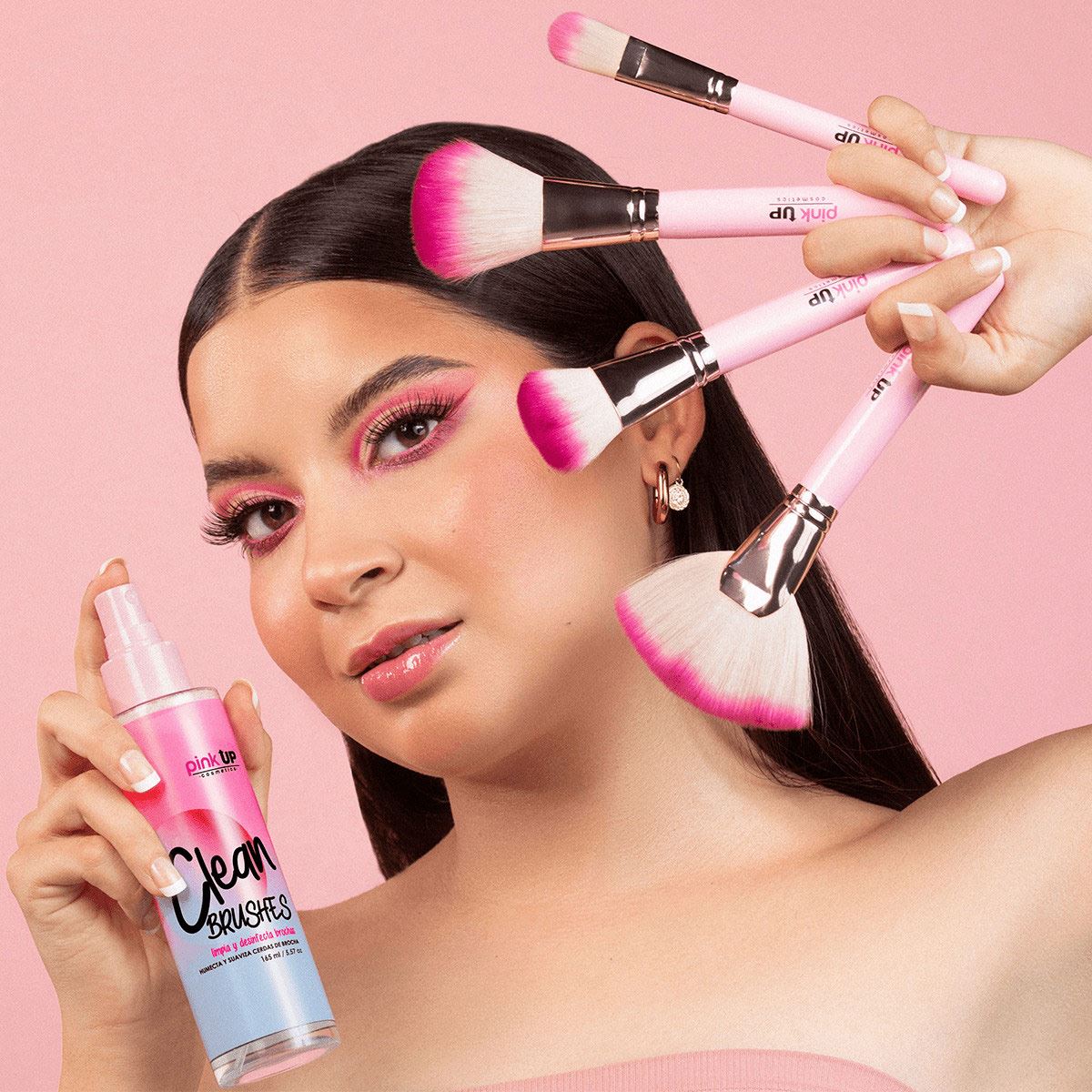 Clean Brushes Pink Up