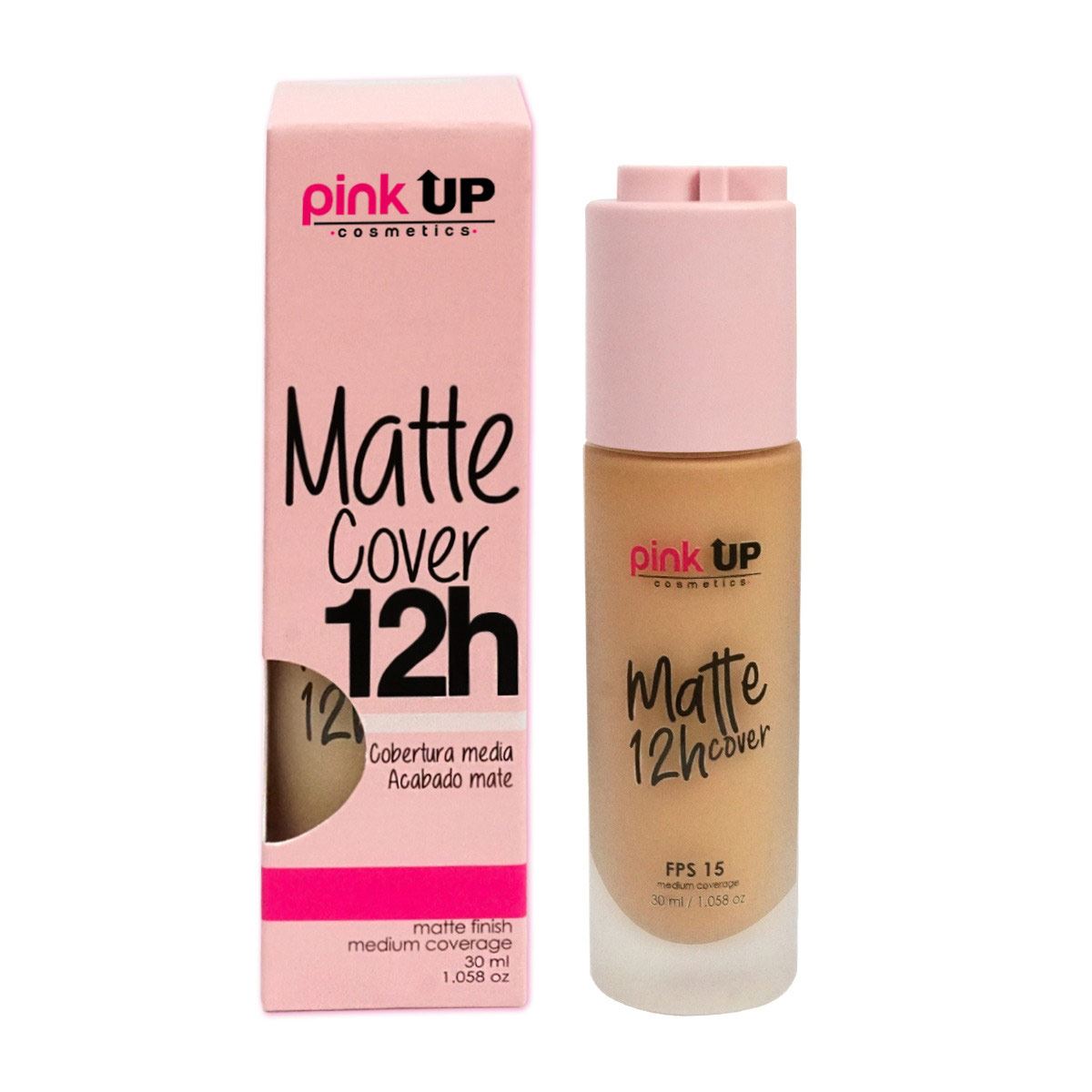 Maquillaje Líquido Mate Pink Up Tan 600 Matte 12h Cover