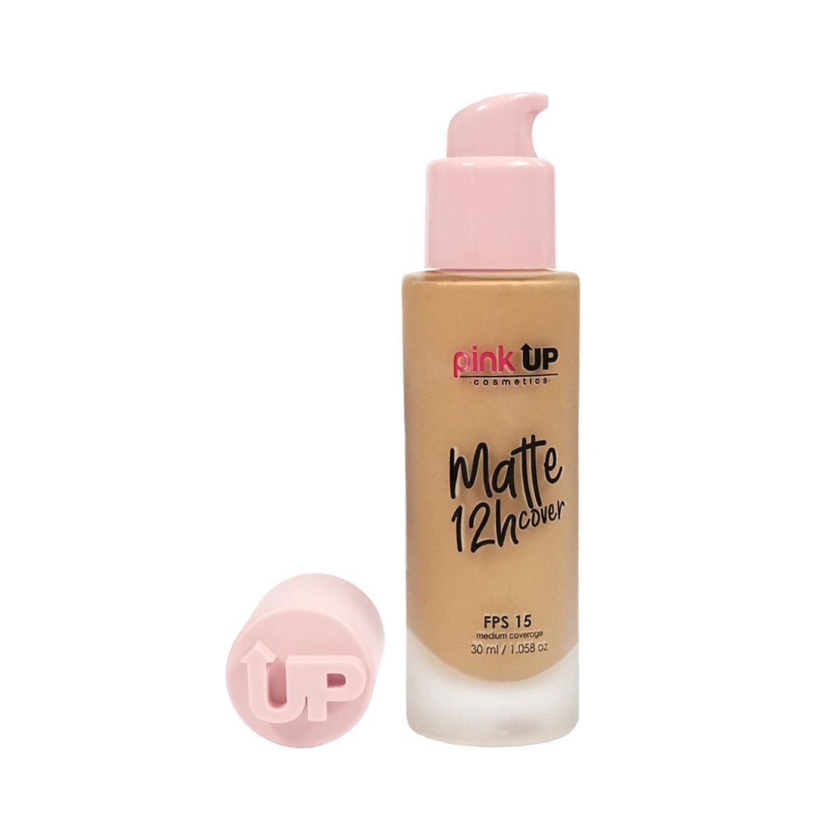 Maquillaje Líquido Mate Pink Up Tan 600 Matte 12h Cover