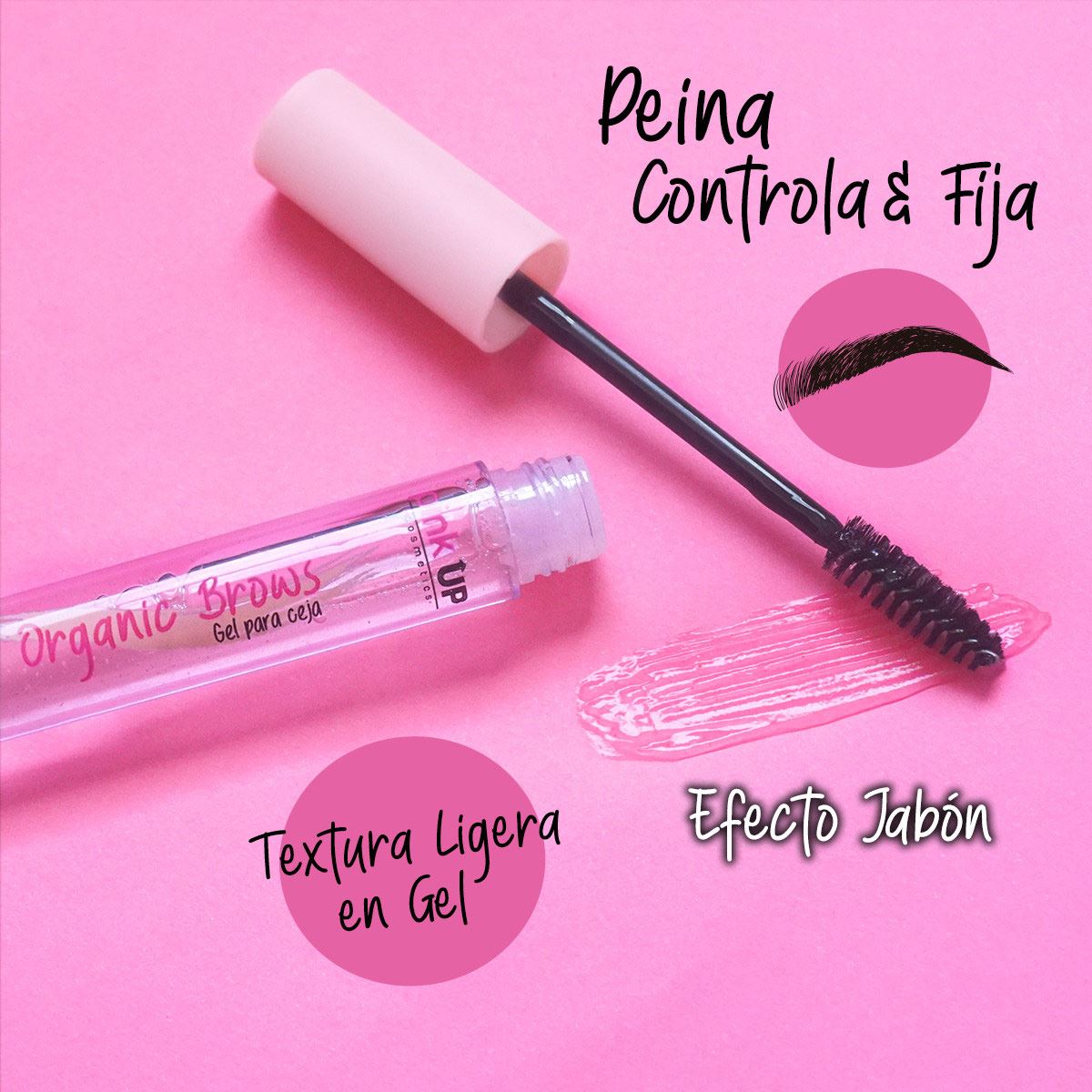 Gel Trasparente para Cejas Pink Up