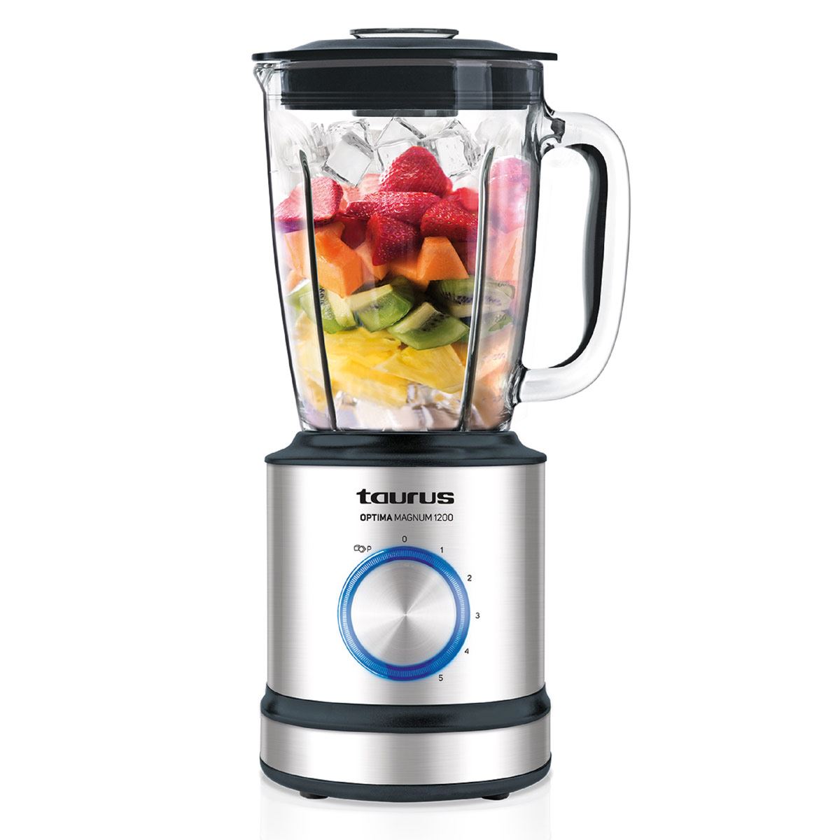 Licuadora metálica acero inox 6 vel 1200 watts Taurus