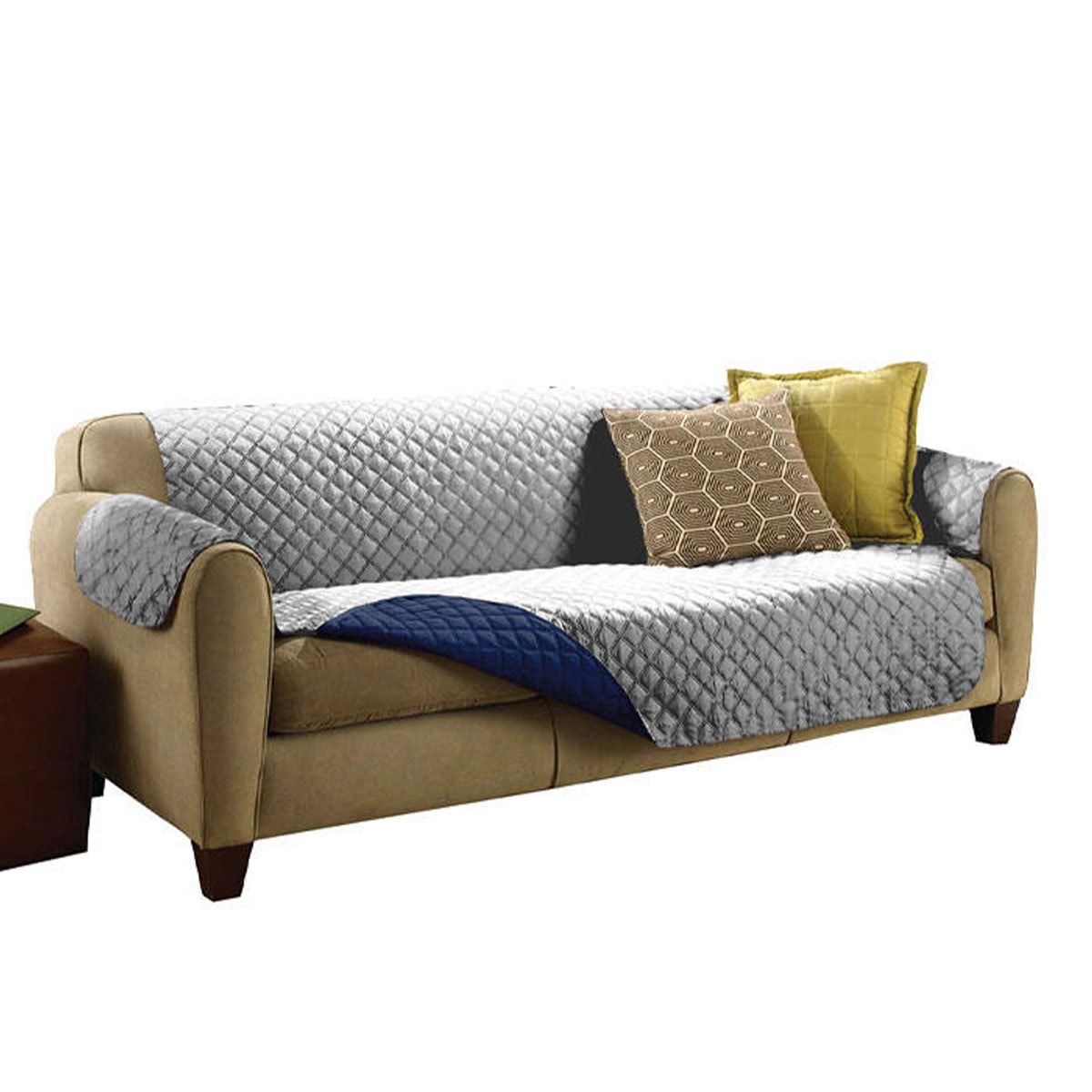 Couch Coat Set 3 Piezas Azul / Gris