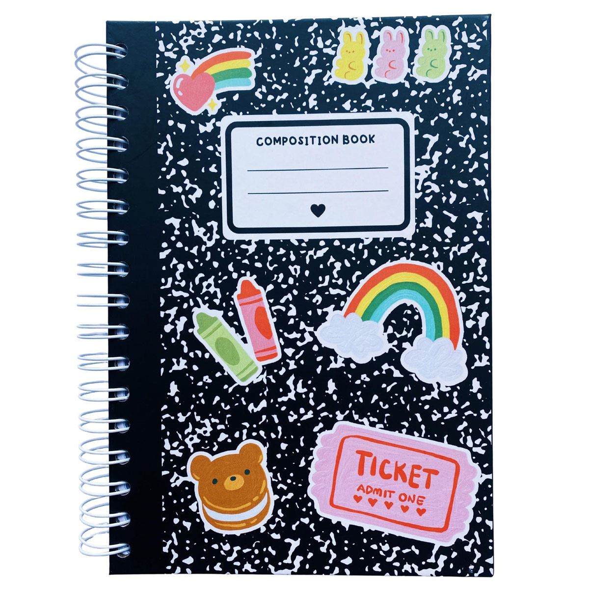 Libreta de puntos pasta dura tamaño francés Composition Book