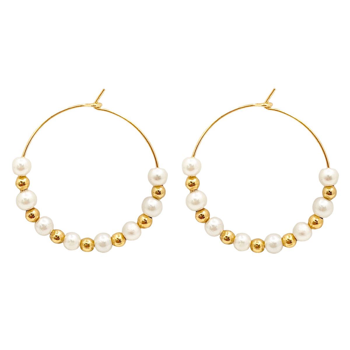 Aretes de chapa dorado tipo Huggie BOSCAINI