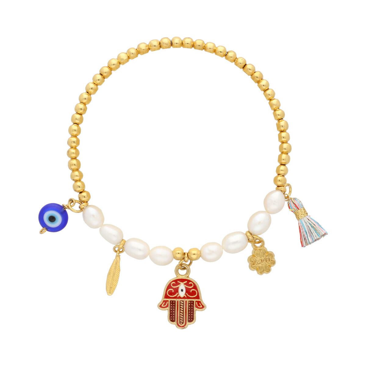 pulsera mano de fatima y colgantes