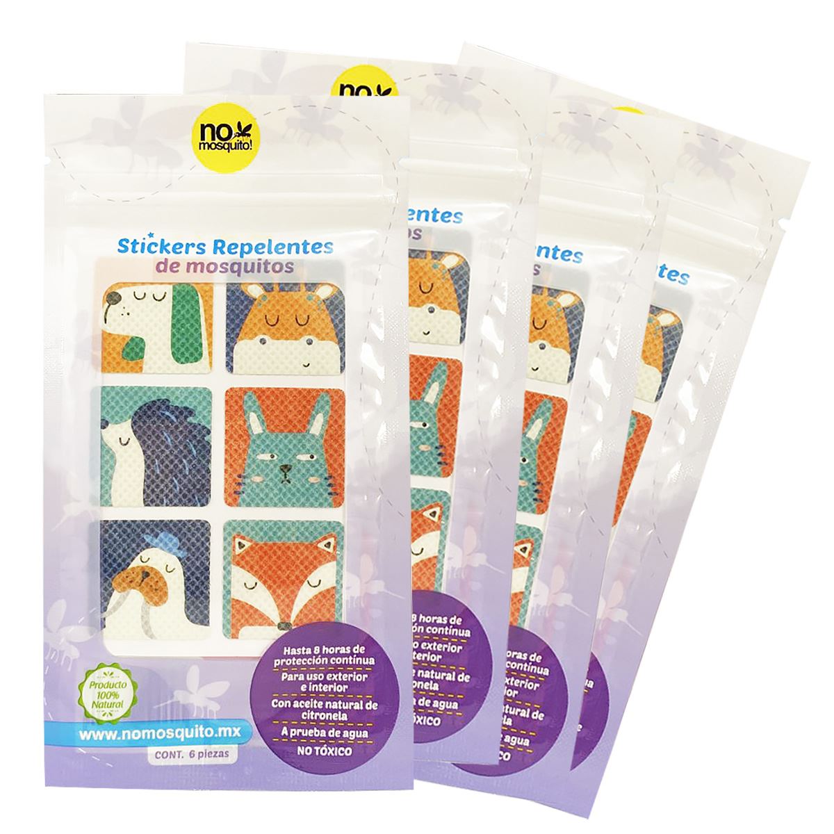 Pack Stickers Repelentes de Mosquitos No Mosquito
