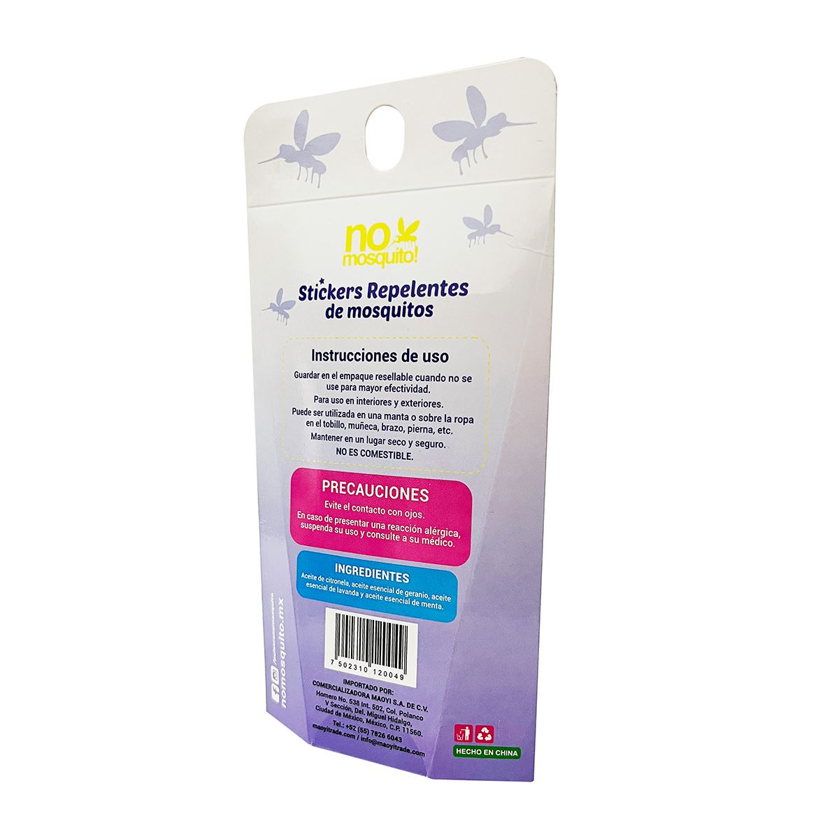 Pack Stickers Repelentes de Mosquitos No Mosquito