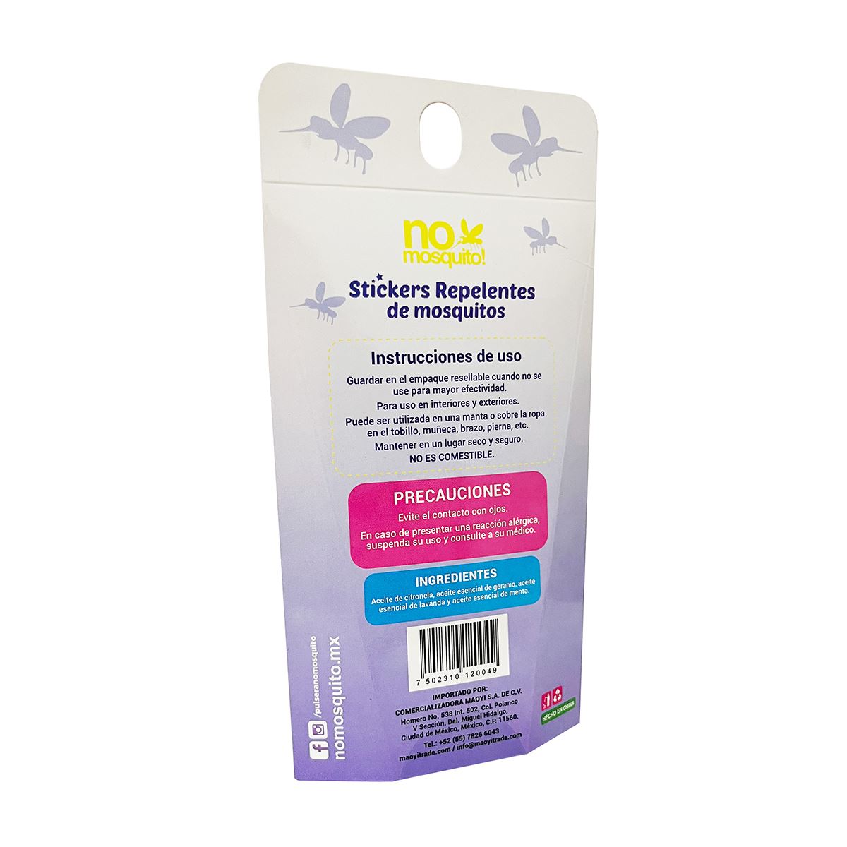 Pack Stickers Repelentes de Mosquitos No Mosquito