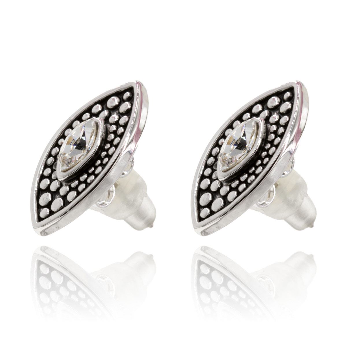 Aretes Forma de Ojo con Cristal Austriaco Mayfer