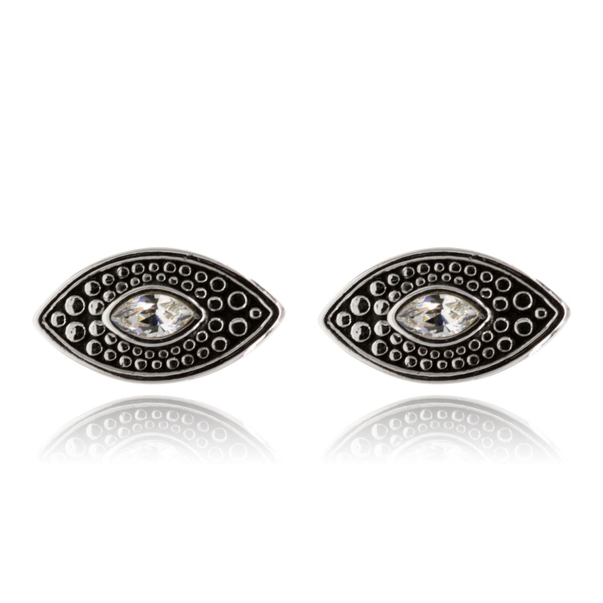 Aretes Forma de Ojo con Cristal Austriaco Mayfer