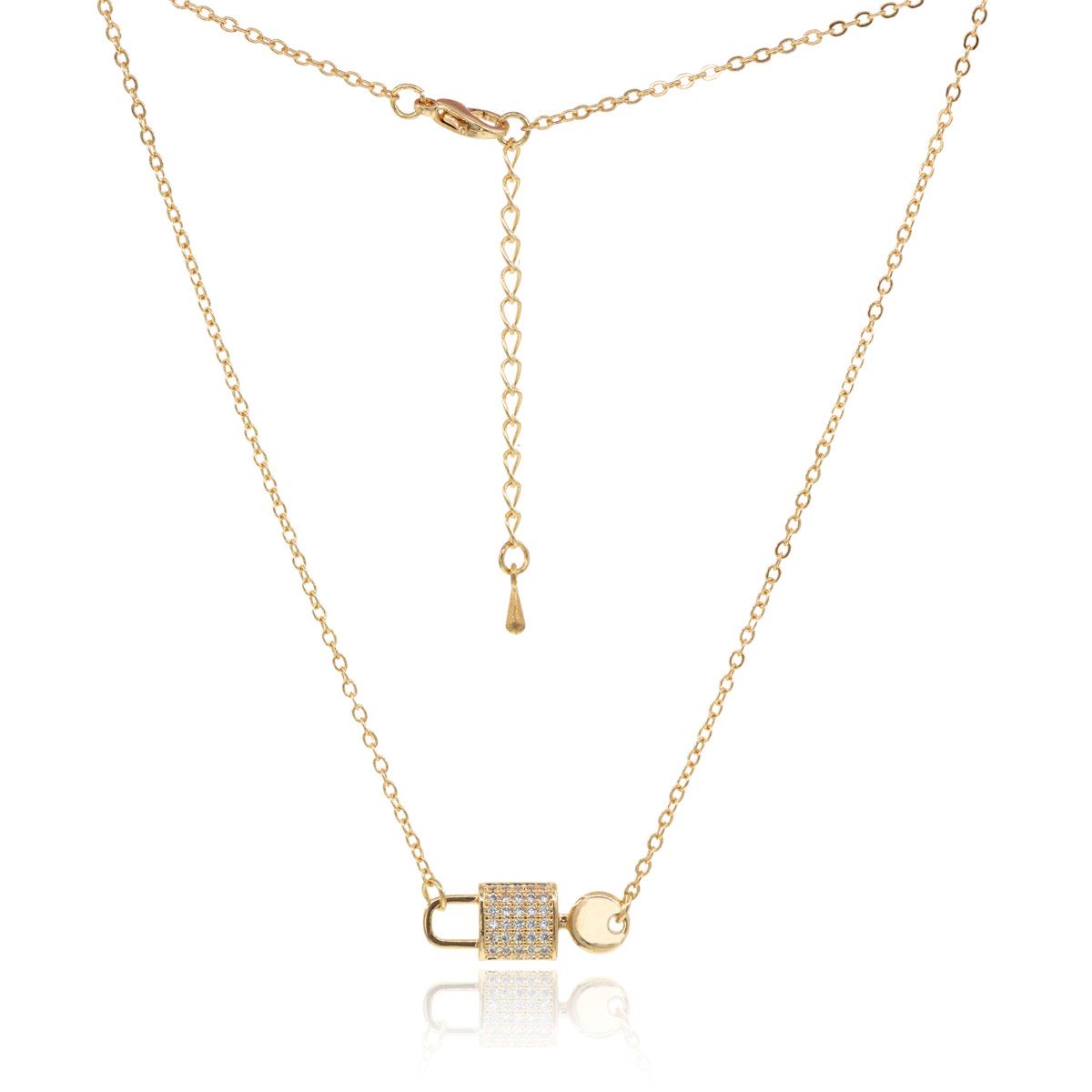 Collar Dije Candado con Llave con Cristales Parisa