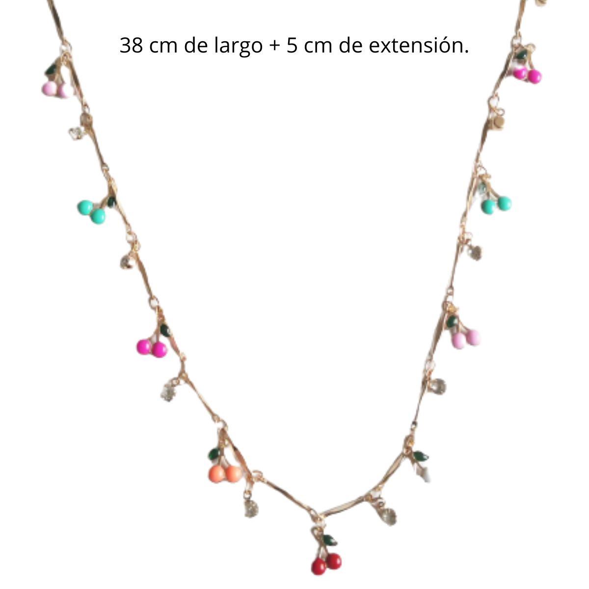 Collar Dijes Cerezas Esmaltadas Parisa