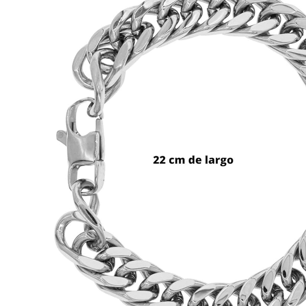 Pulsera Acero Inoxidable Cadena 6 mm para Hombre Mayfer Homme
