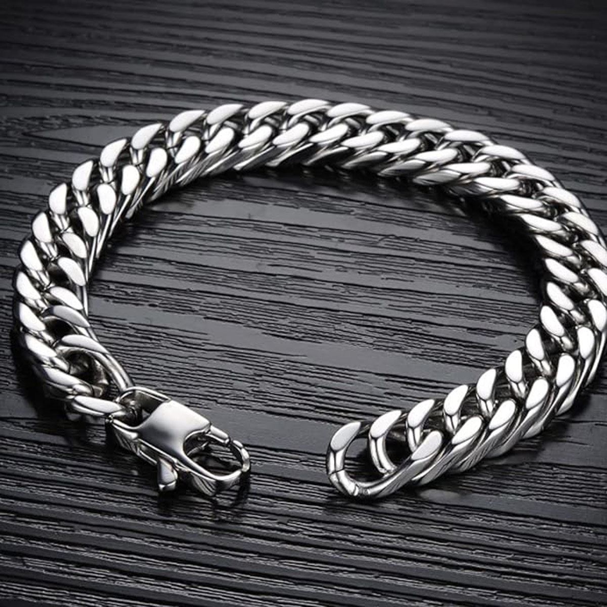 Pulsera Acero Inoxidable Cadena 6 mm para Hombre Mayfer Homme