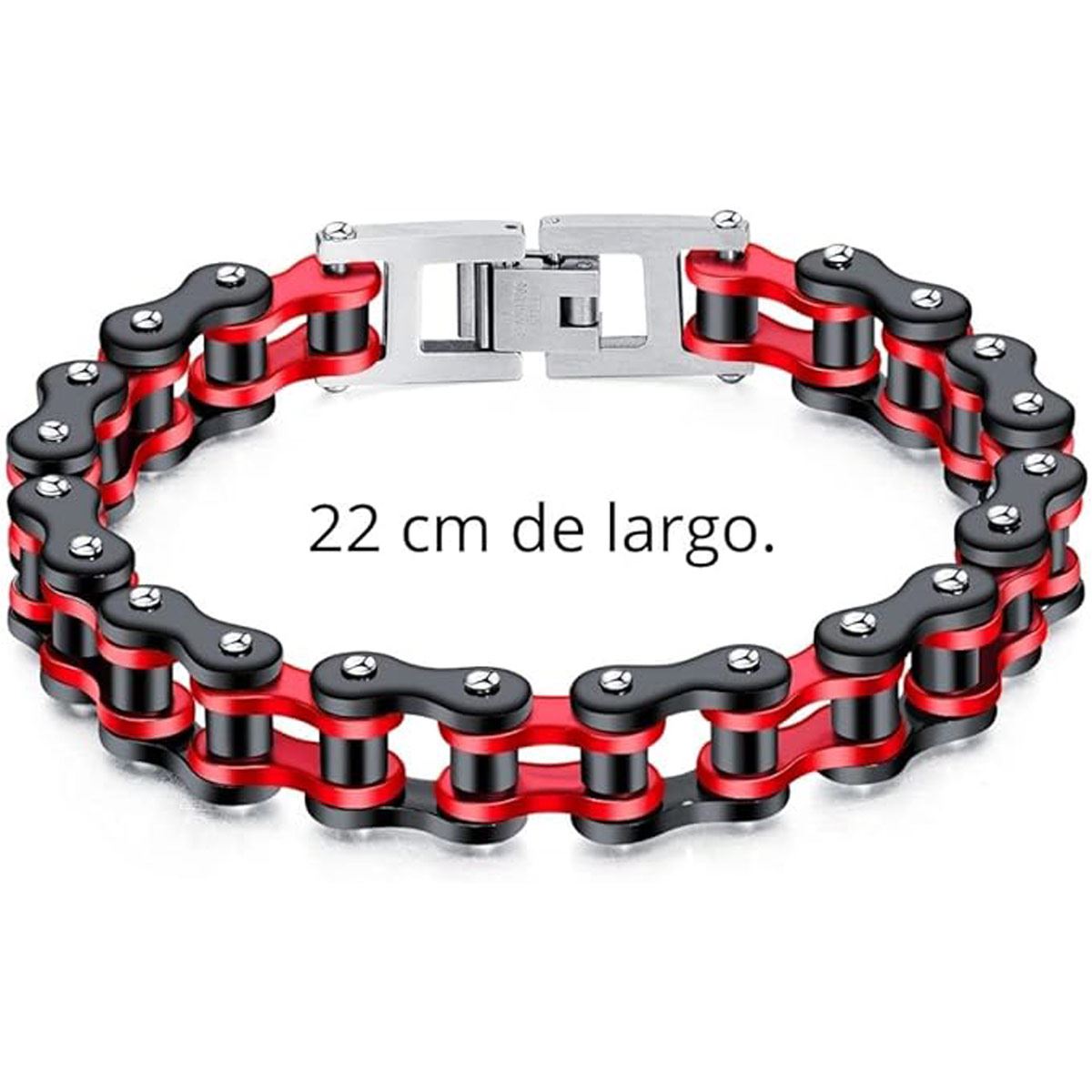 Pulsera Acero Inoxidable Cadena de Bicicleta Bitono para Hombre Mayfer Homme