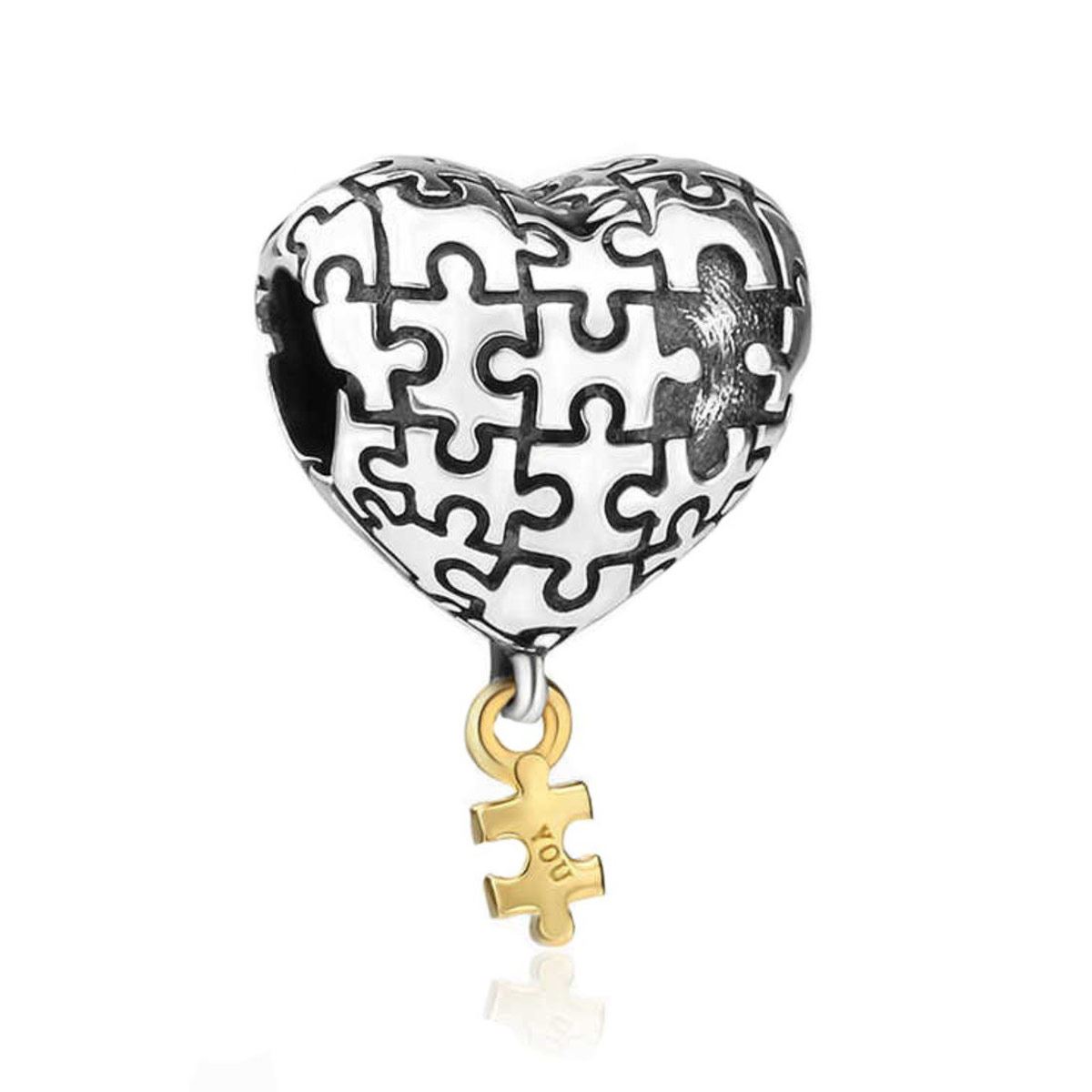 Charm Corazón Rompecabeza