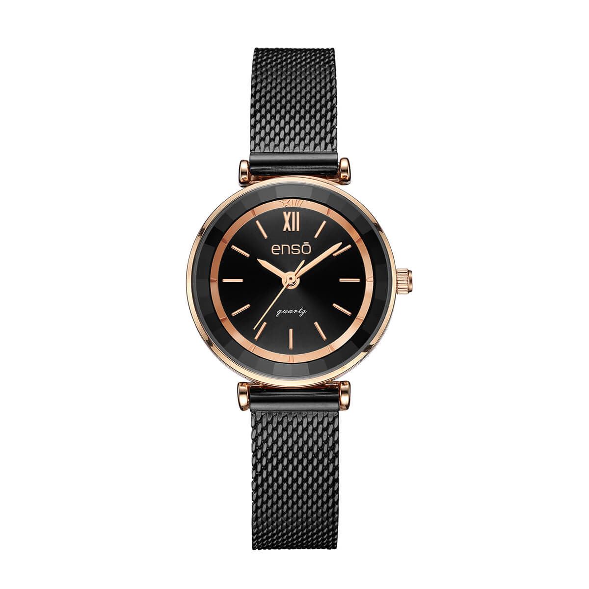 Reloj de pulsera Enso casual para dama negro EW9431L3