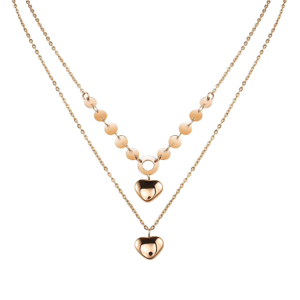 Collar de Acero Inoxidable Enso para Mujer EJN2194R Oro Rosa