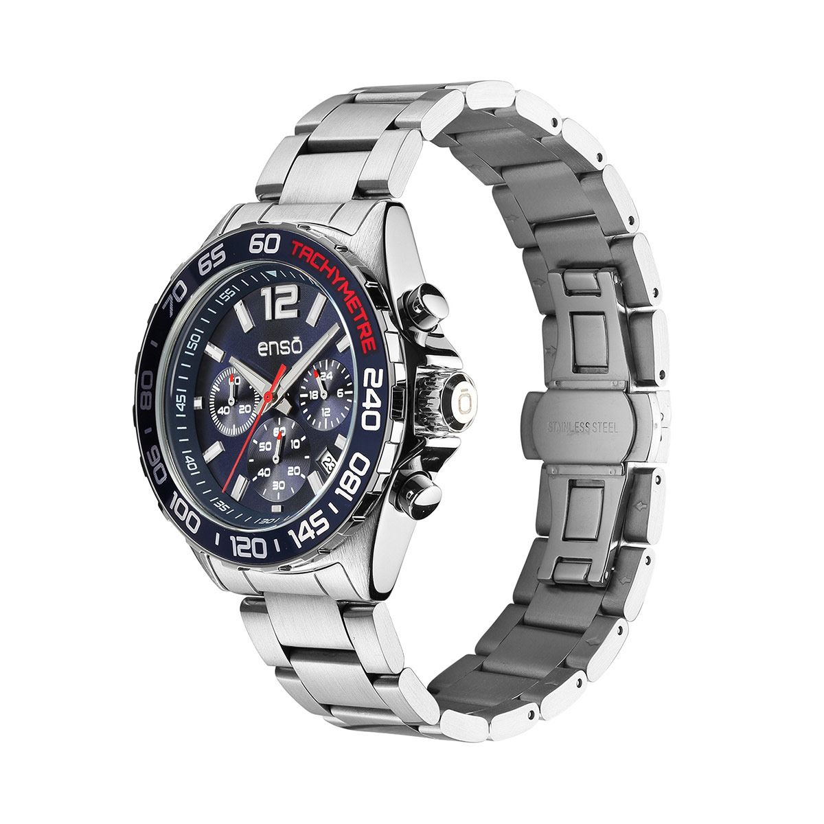 Reloj de pulsera Enso Casual para hombre plateado EW1046G2