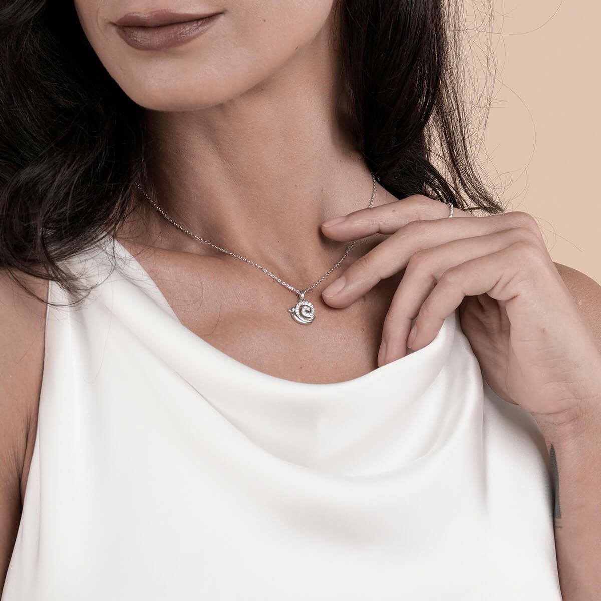 Collar Caracol Plata .925 ESN029S Enso