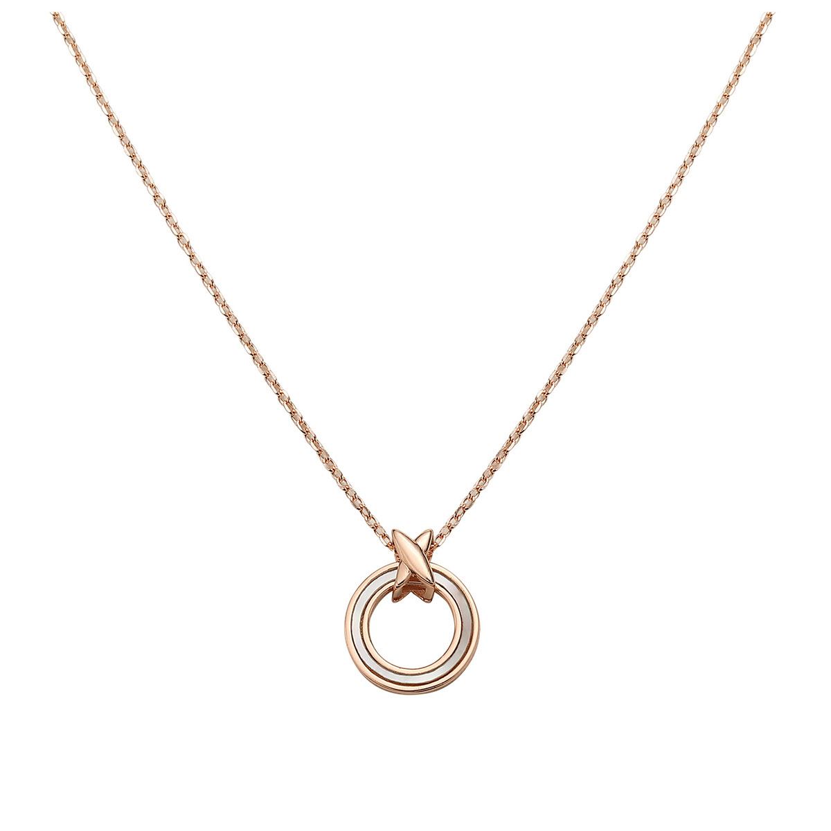 Collar Dije Circular Plata .925 Rosado ESN032R Enso