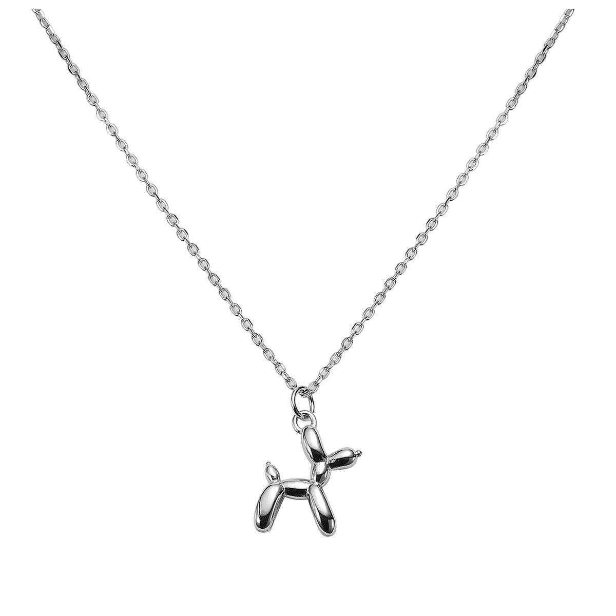 Collar Dije Perro Globo Plata .925 ESN044S Enso