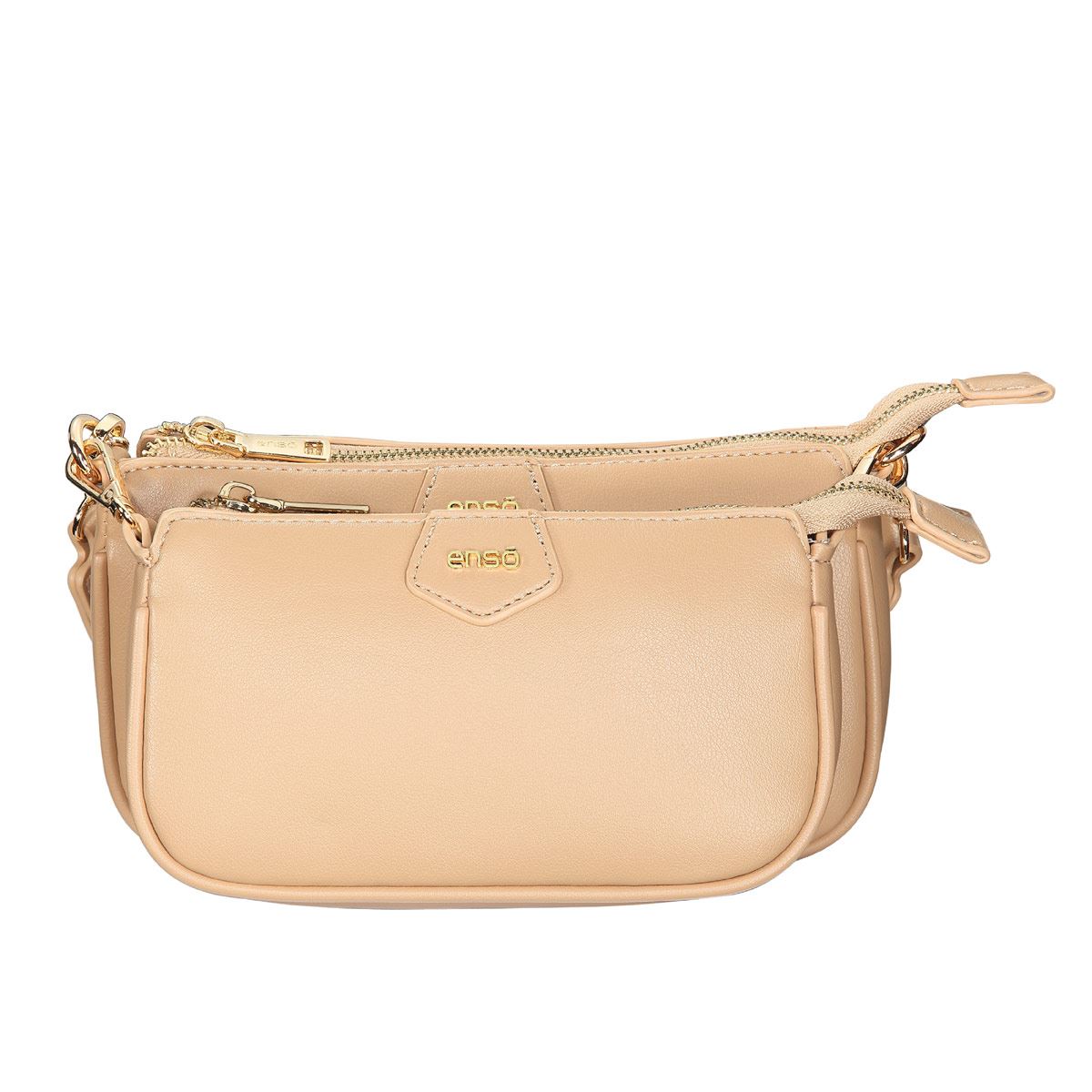 Bolsa Crossbody Color Nude Para Mujer Enso
