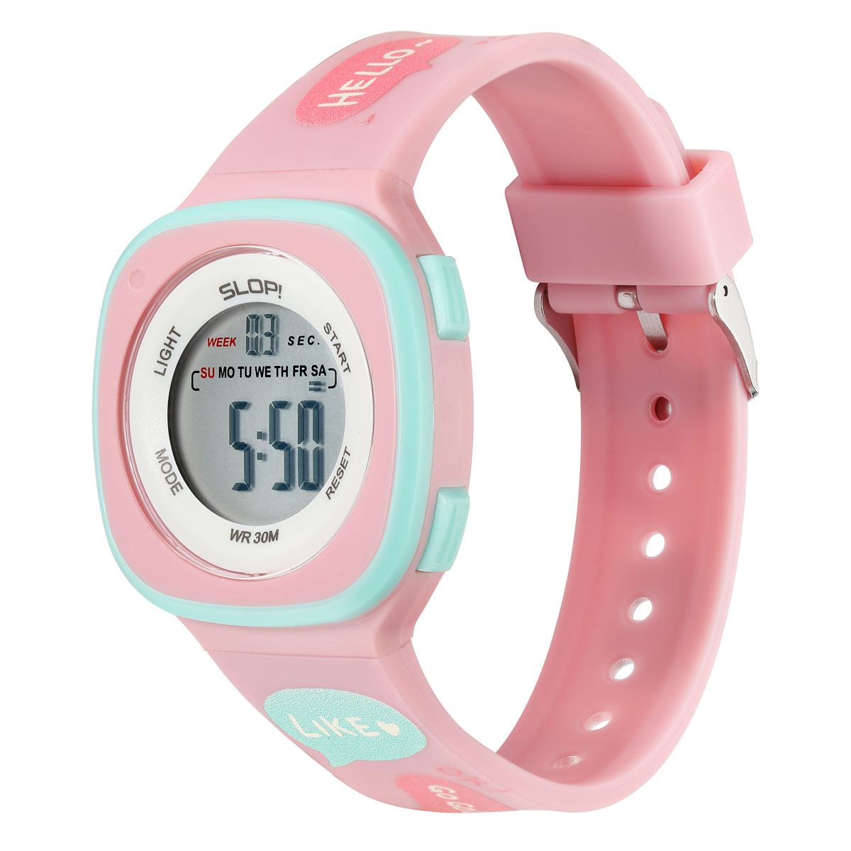 Reloj de Pulsera para Niña Deportivo Rosa Slop