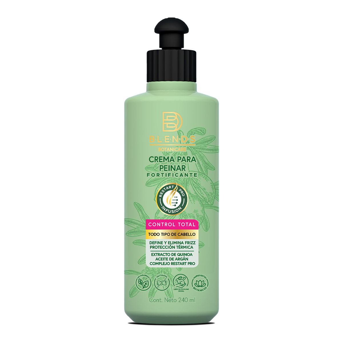 Crema para Peinar Fortificante Control Total Blends Botanicare