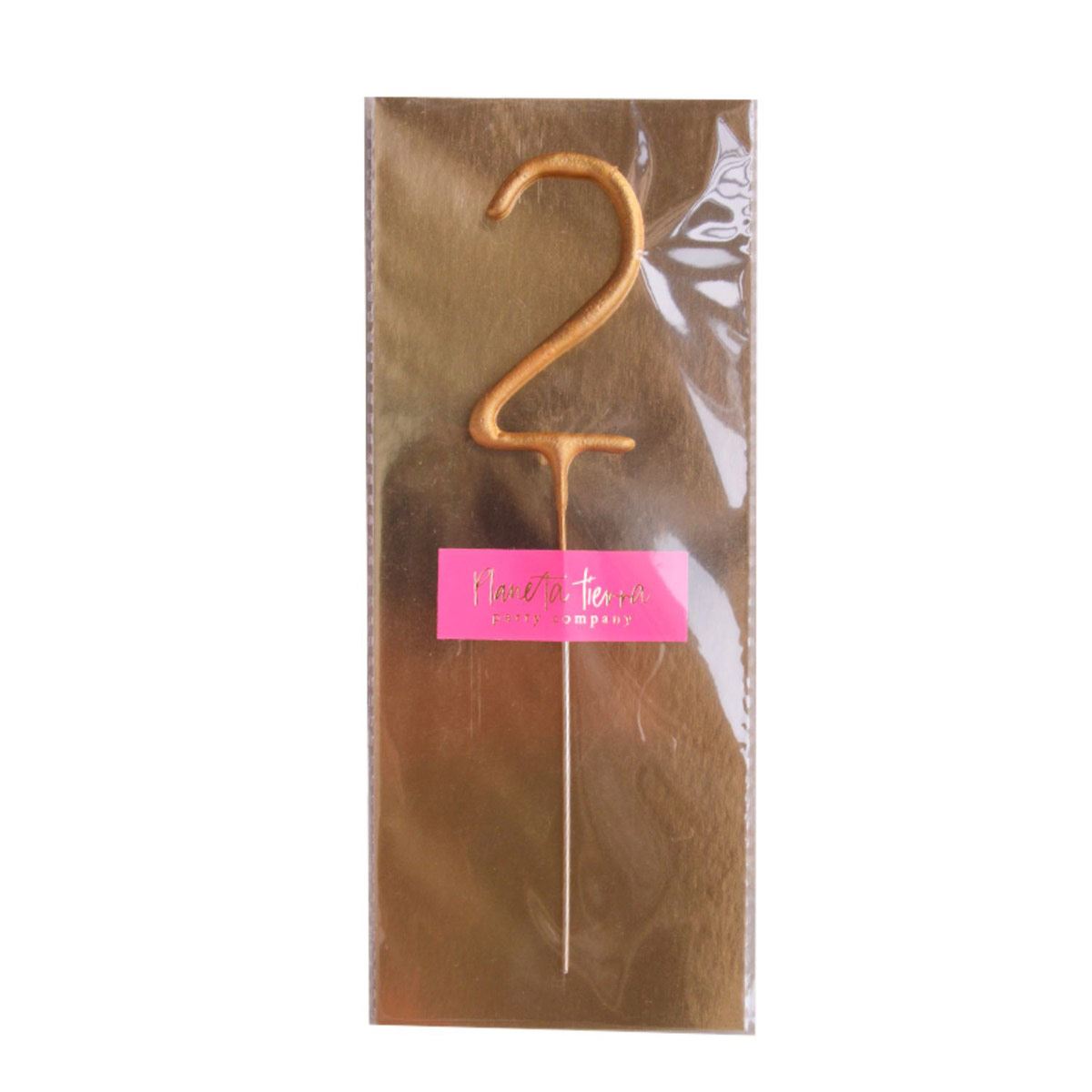 Vela bengala dorada 2 foil pack