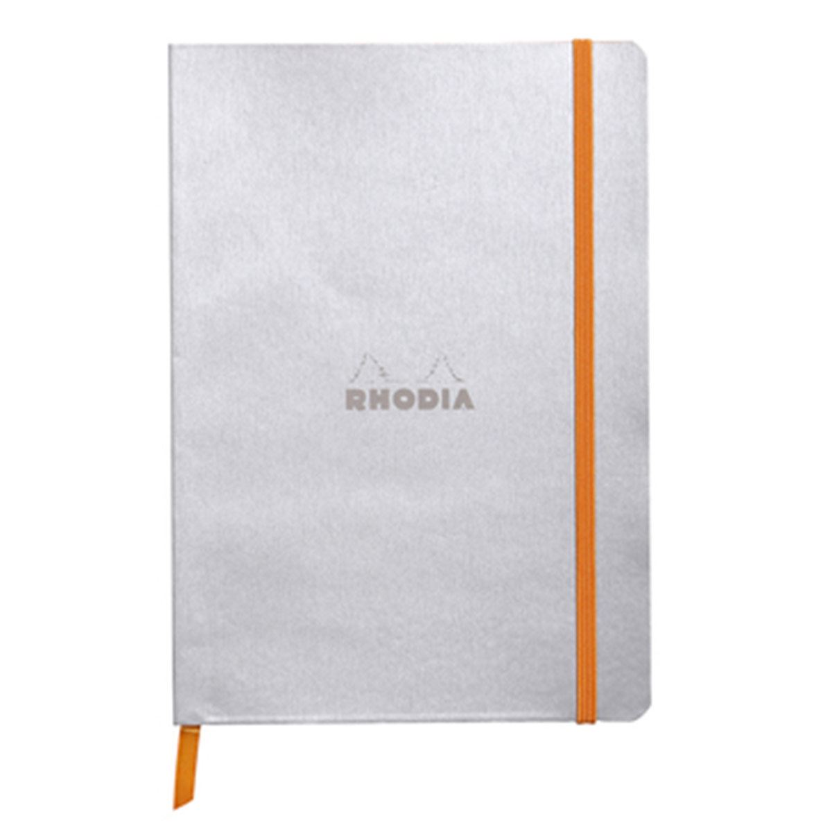 Libreta Rhodia A5 Pasta Suave Rayas Color Plata