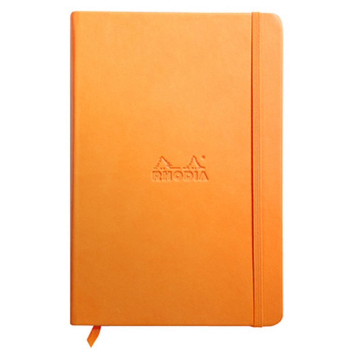 Libreta Rhodia Chica A5 Pasta Dura Lisa Color Naranja