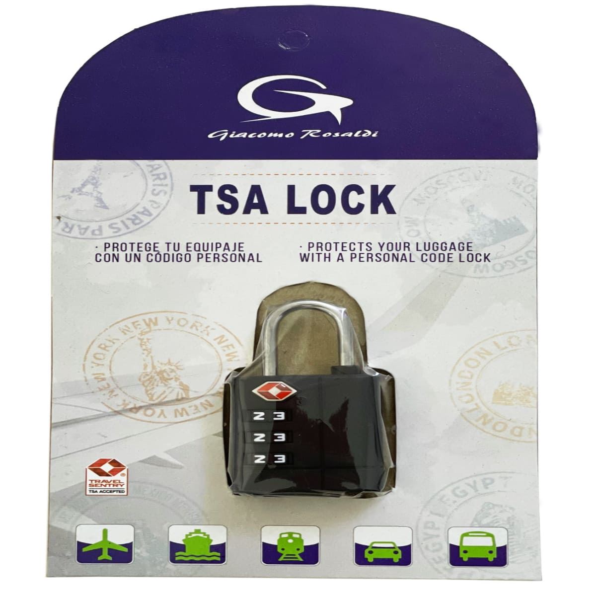 Candado Equipaje Giacomo Rosaldi 22376N-24