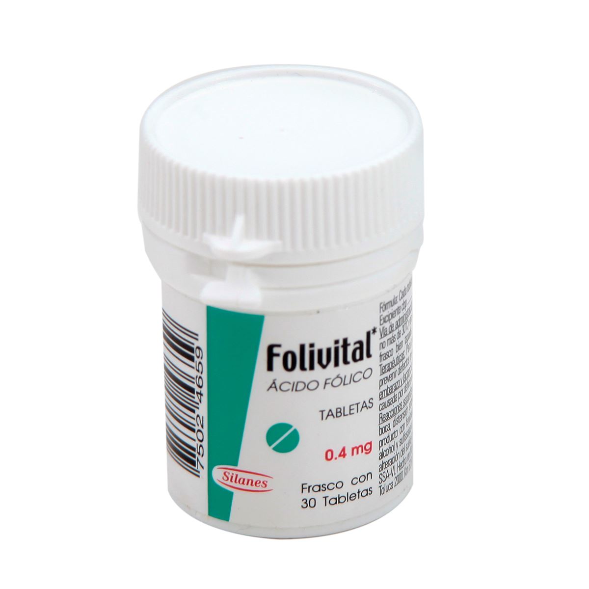 Ácido Fólico Folivital 30 Tabletas