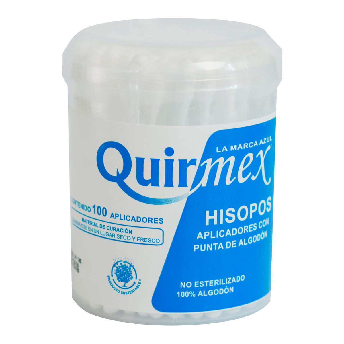Quirmex  Hisopos de Algodón tarro con 100 pzas