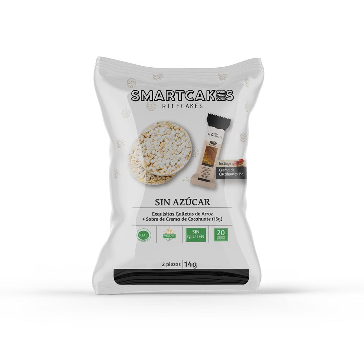 Rice Cake Galleta de arroz con sobre de crema de cacahuate