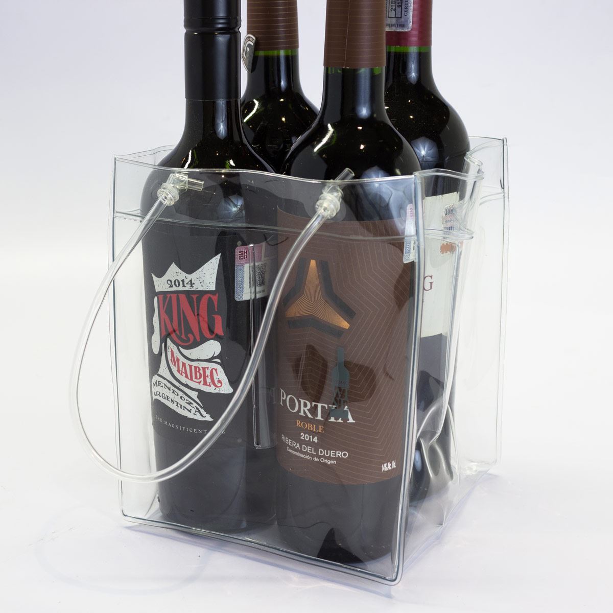 Bolsa Enfriadora de Plástico para Cuatro Botellas