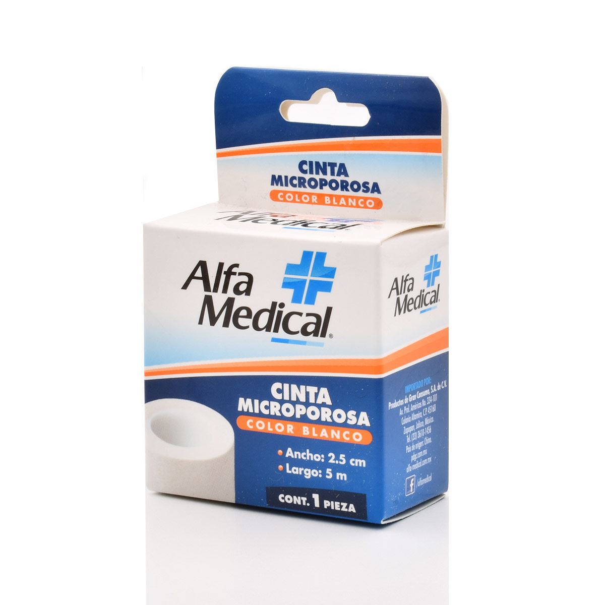 CINTA MICROPOROSA / BLANCA 2.5 CM X