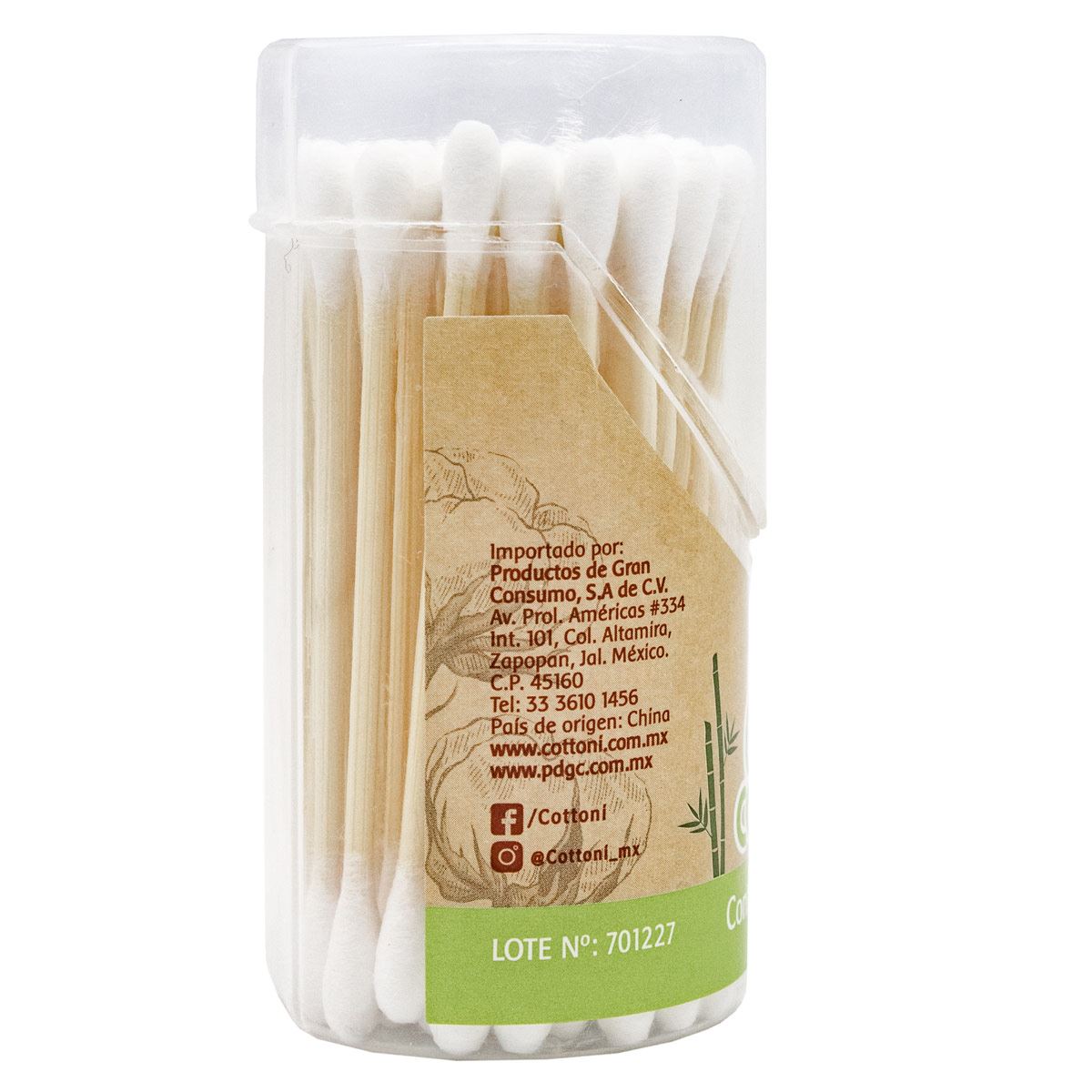 Aplicadores de Algodón Cottoni Caja con 50 Piezas