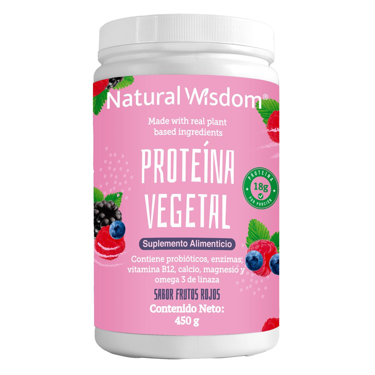 Proteína Vegetal Frutos Rojos 450g