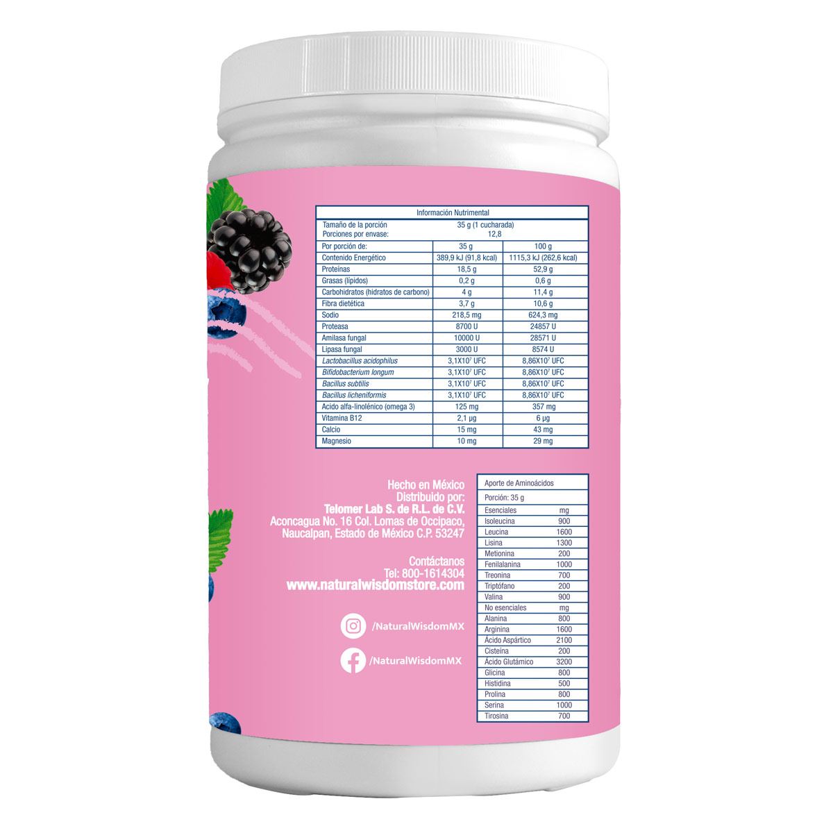 Proteína Vegetal Frutos Rojos 450g