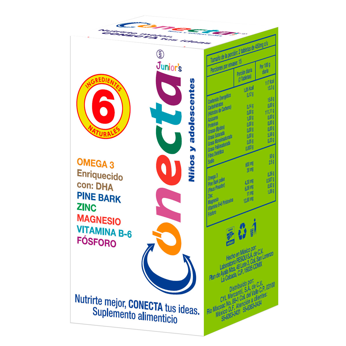 Conecta Junior S 450mg 30 Tabletas