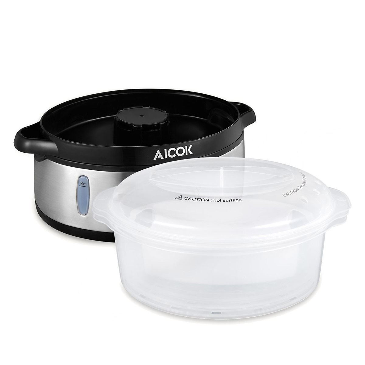 Vaporera eléctrica 3 niveles apilables Aicok