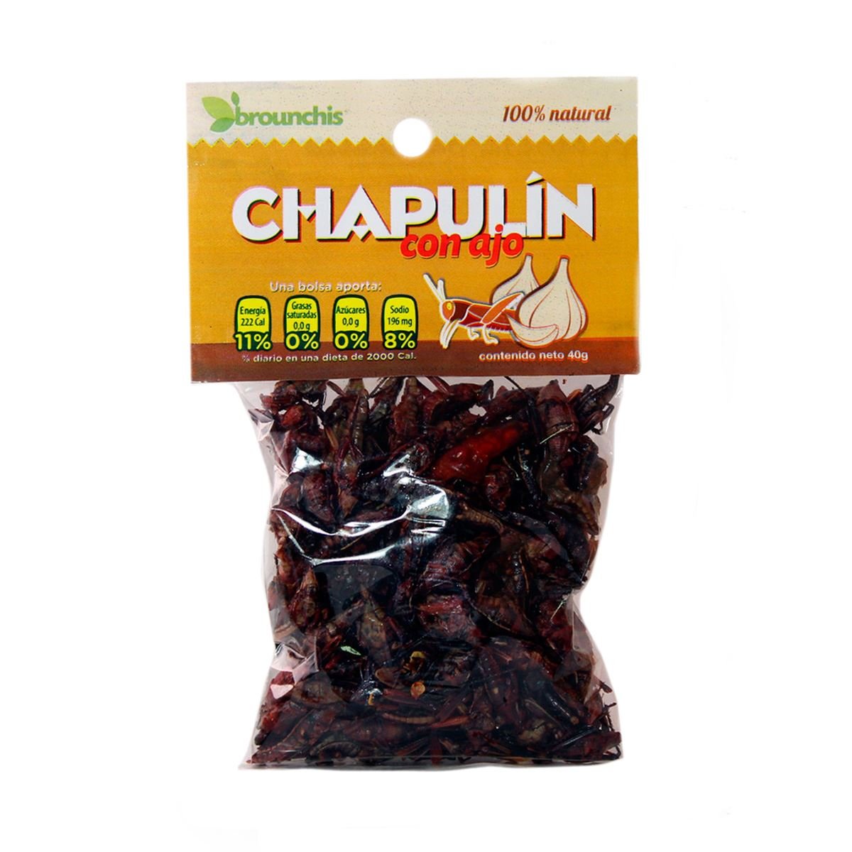 Bolsa de Chapulín con Ajo Brounchis 40 g