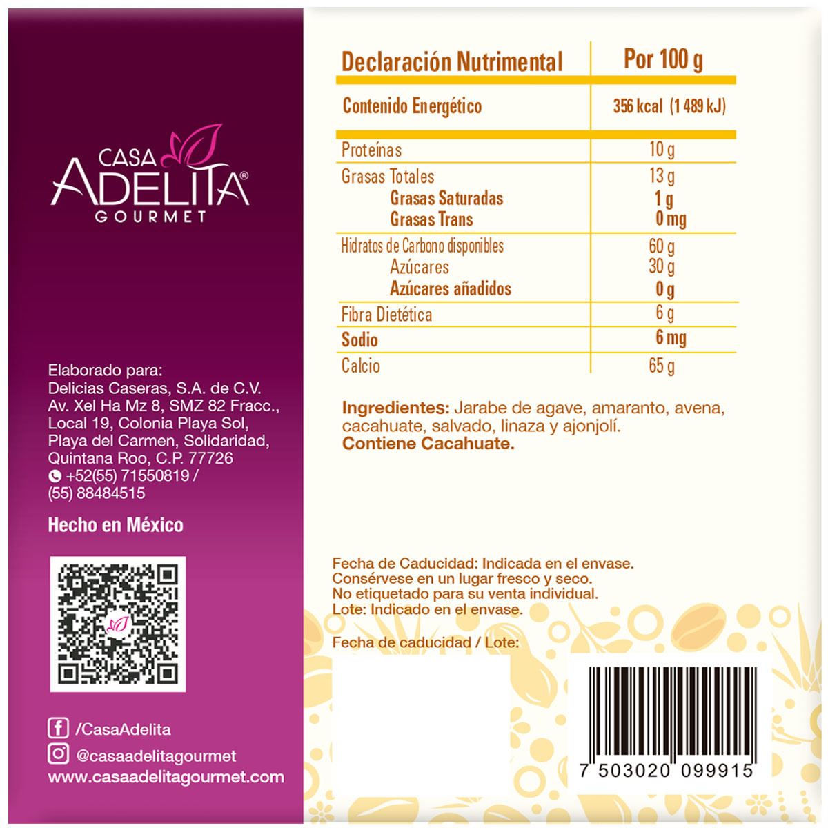 Barra Saludable Energética